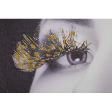 DRUK NA PŁÓTNIE Z APLIKACJAMI LADY DARK 80X2,8X80 cm